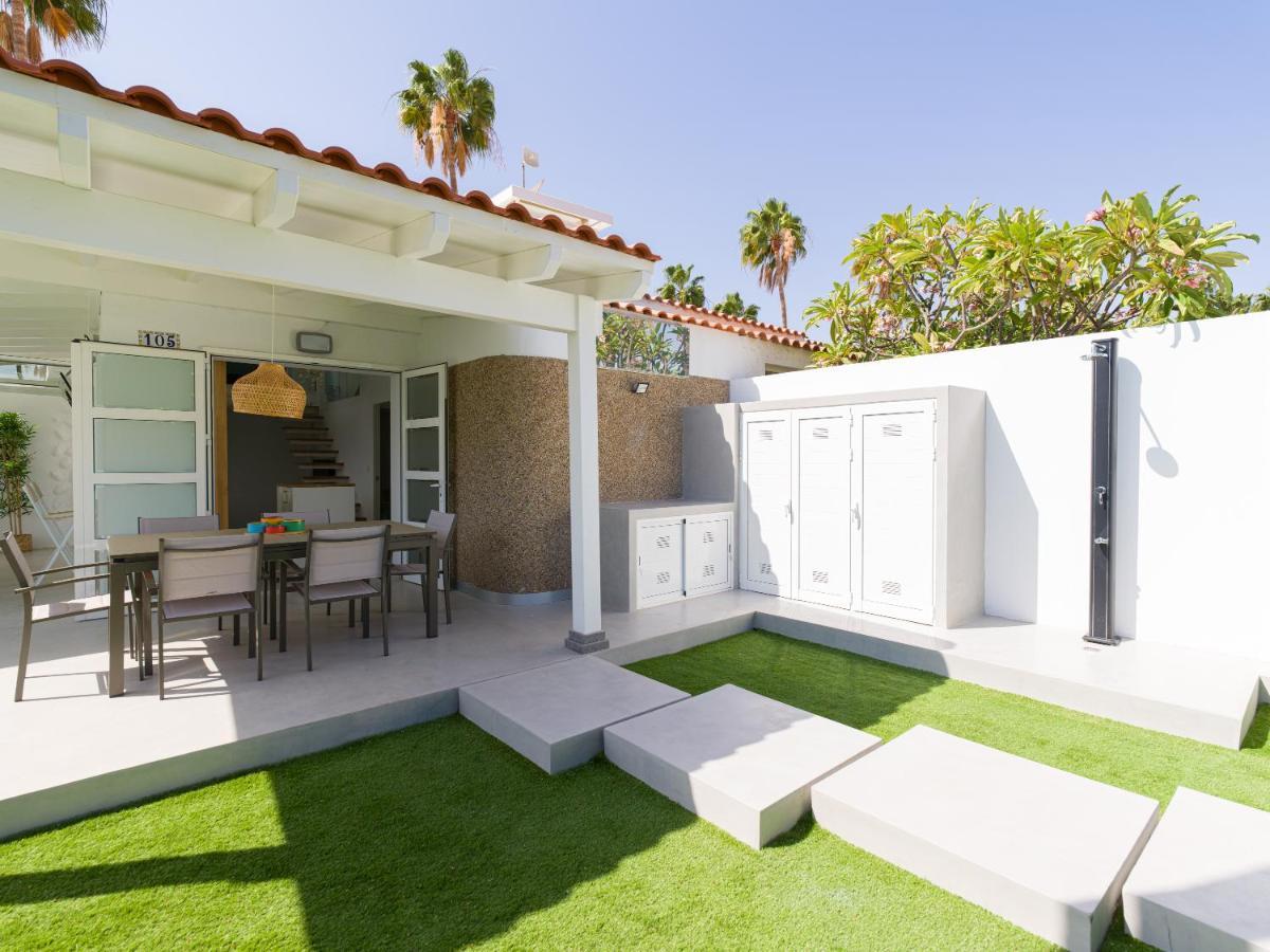 Aquarium Bungalow Private Jacuzzi, 3 Bedrooms, Ac And Bikes Maspalomas  Bagian luar foto