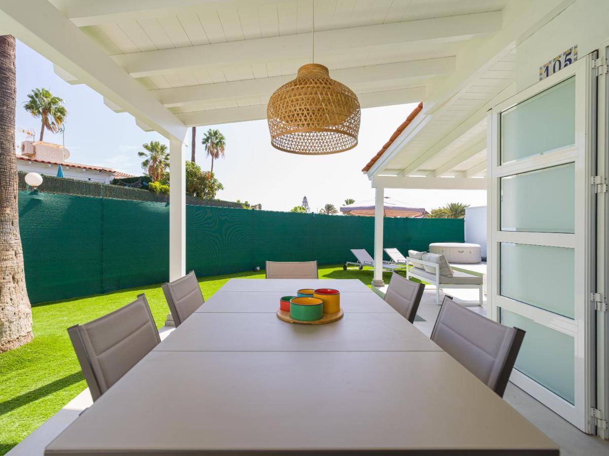 Aquarium Bungalow Private Jacuzzi, 3 Bedrooms, Ac And Bikes Maspalomas  Bagian luar foto